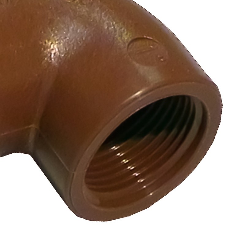 Gomito a 90° ff in pp marrone Idrobric SACRAC04FFGM