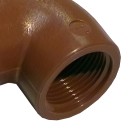Gomito a 90° ff in pp marrone Idrobric SACRAC04FFGM
