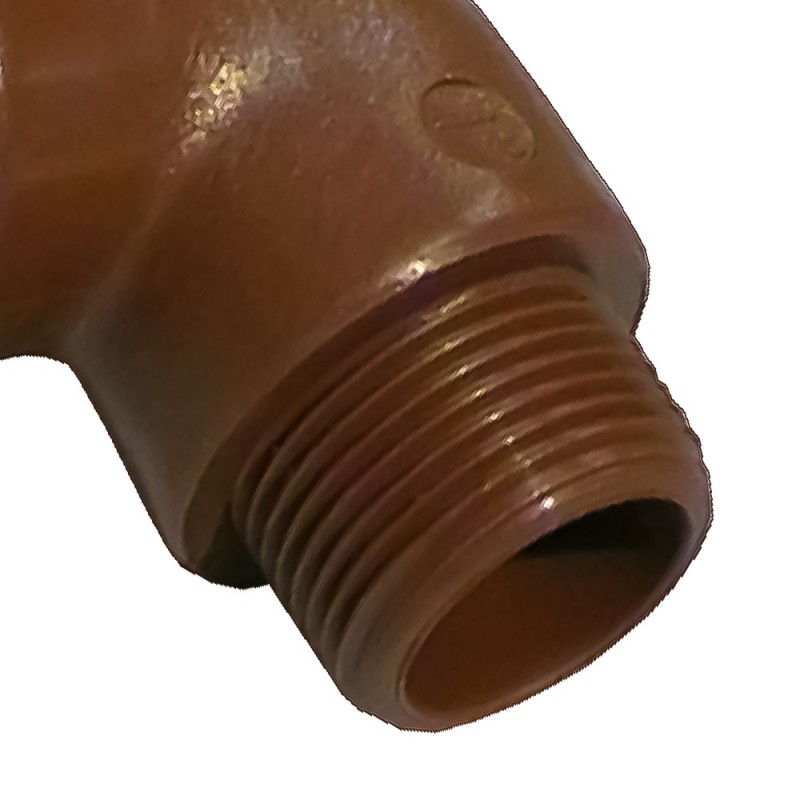 Gomito a 90â° mf in pp marrone Idrobric SACRAC04MFGM