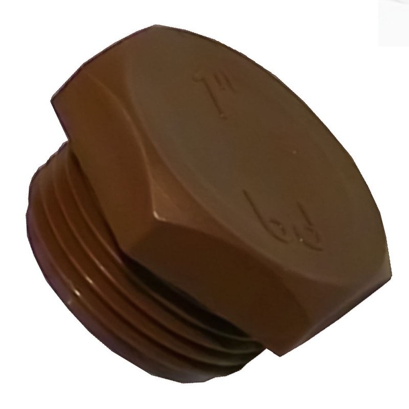 Tappo maschio in pp marrone Idrobric SACRAC041XTA