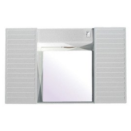 Specchio con due antine bianco misure cm. 58x37x12 DH 120-350