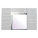 Specchio con due antine bianco misure cm. 58x37x12 DH 120-350