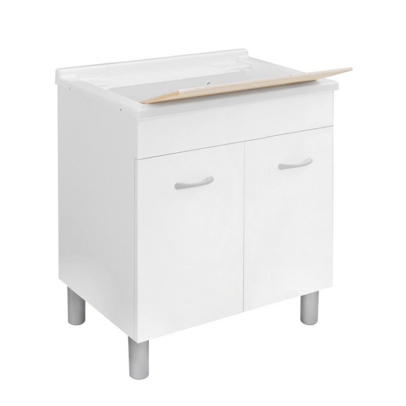 Lavatoio con mobile 80x50 e tavola in legno DH 140-1012-5080 Lavatoio con mobile 80x50 e tavola in legno DH 140-1012-5080