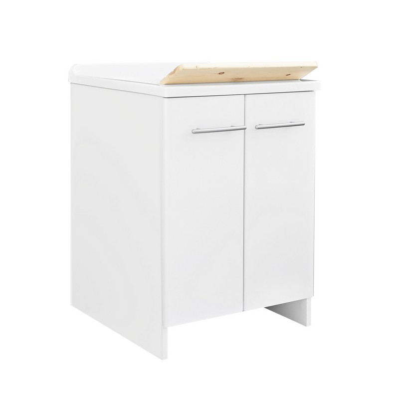 Lavatoio 60 x 50 cm bianco con mobile con cesto estraibile Dh 140-104-6050 Lavatoio 60 x 50 cm bianco con mobile con cesto estraibile Dh 140-104-6050