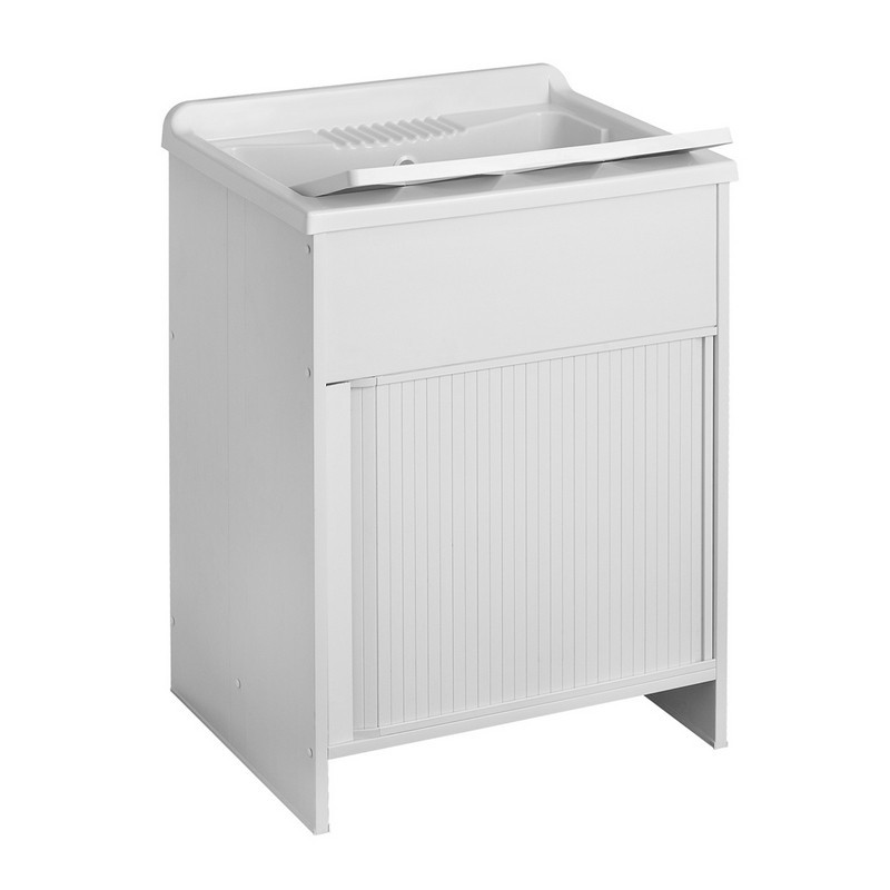 Lavatoio per esterni 45 x 50 con mobile in plastica e apertura a serrandina DH 140-106-4550