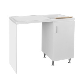 Mobile in legno con lavatoio a destra e coprilavatrice idex 60x108x90 DH 140-203-DX