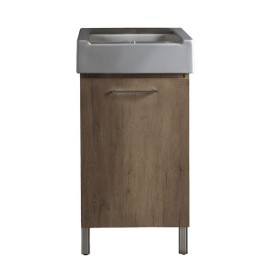 Mobile lavatoio con lavabo in ceramica 1 anta olmo 50x50 Xilon 140-XMN01-LM5050