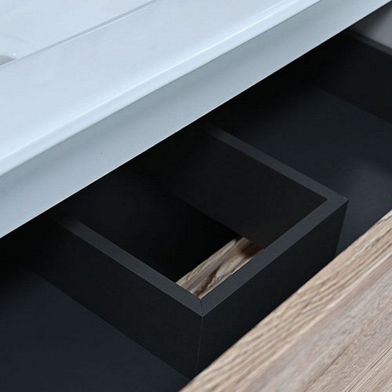 Mobile bagno rovere grigio sospeso linea talia da 70 cm DH 142-DMA70-RG