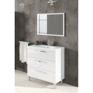 Mobile bagno athena/albert 3 cassetti bianco lucido 80x86 DH 142-FAT20-BD080