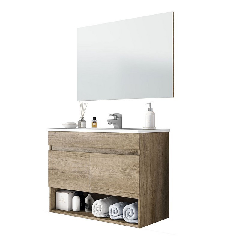 Mobile bagno sospeso 64 x 80 x 45 cotton/clint finitura nordik DH 142-FCT20-NK080