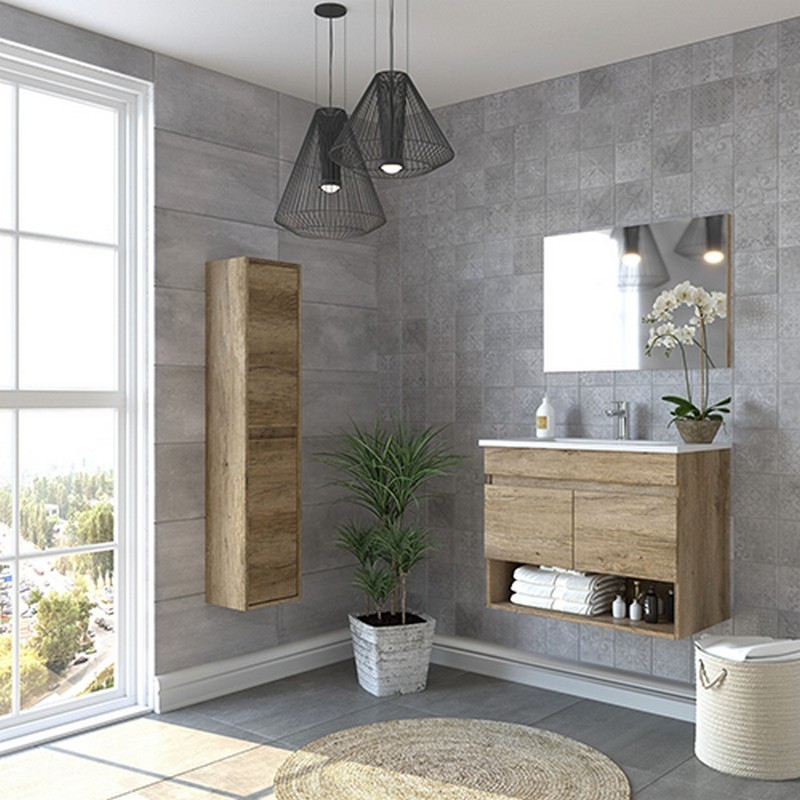 Mobile bagno sospeso 64 x 80 x 45 cotton/clint finitura nordik DH 142-FCT20-NK080