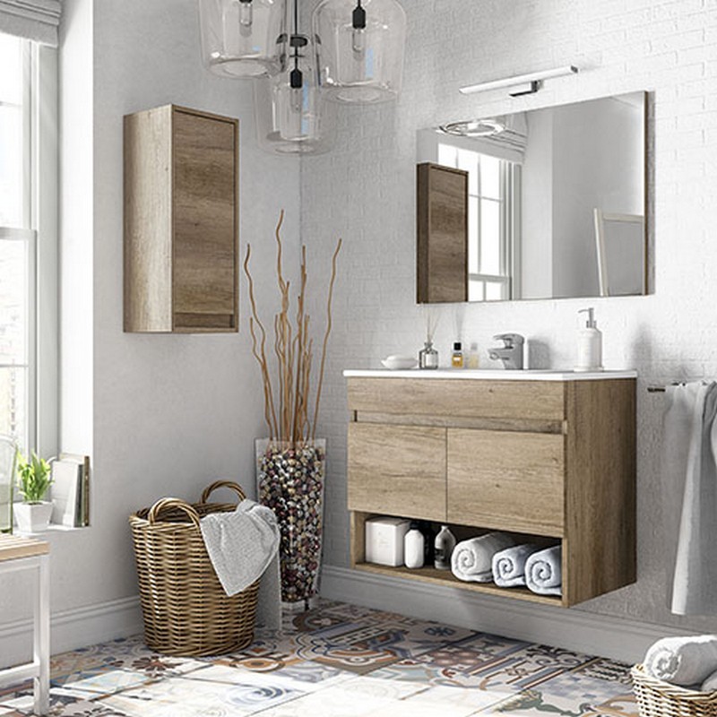 Mobile bagno sospeso 64 x 80 x 45 cotton/clint finitura nordik DH 142-FCT20-NK080