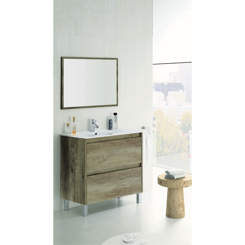 Mobile bagno 80x80x45 dakota/drake 2 cassetti color nordik (da montare) DH 142-FDK20-NK080
