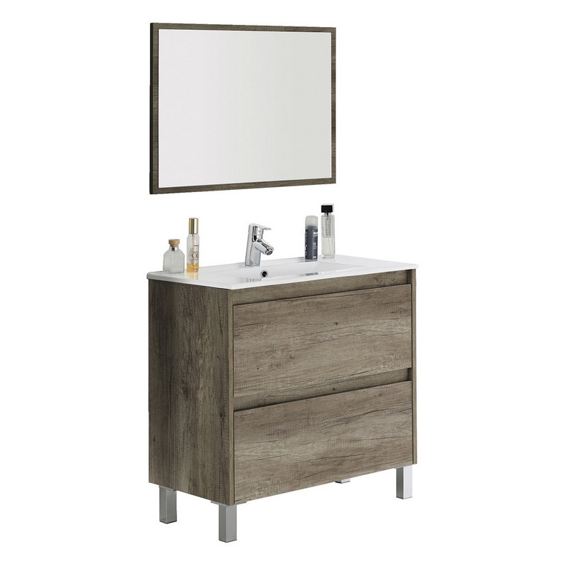 Mobile bagno 80x80x45 dakota/drake 2 cassetti color nordik (da montare) DH 142-FDK20-NK080
