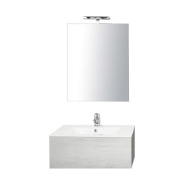 Composizione bagno sospesa da 70 cm serie unika olmo bianco DH 142-LUK20070-BI