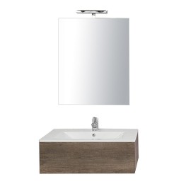 Composizione bagno sospesa da 80 cm serie unika olmo naturale DH 142-LUK20080-NA