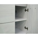 Mobile bagno sospeso serie betty con lavabo e specchio 90 cm larice bianco DH 142-PB20090-LB