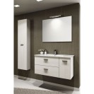 Mobile bagno sospeso serie betty con lavabo e specchio 90 cm larice bianco DH 142-PB20090-LB