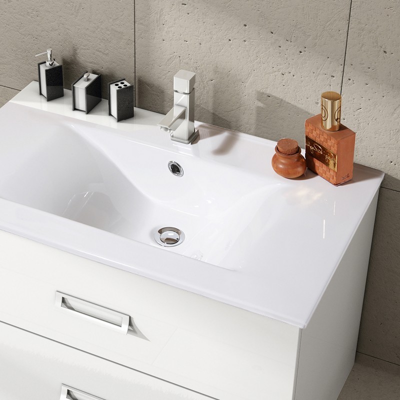 Mobile bagno sospeso fantasy con lavabo e specchio cm.75 DH 142-PF20075-BM