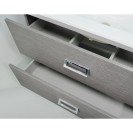 Mobile bagno sospeso fantasy 75 cm grigio matrix con lavabo e specchio DH 142-PF20075-GM