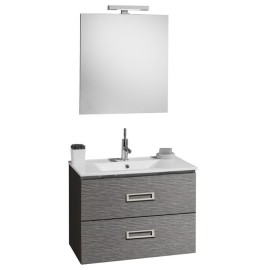 Mobile bagno sospeso fantasy 75 cm grigio matrix con lavabo e specchio DH 142-PF20075-GM