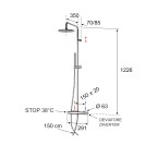 Set doccia con colonna doccia - serie elegance Remer EQ37330U