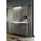 Mobile bagno venice larice grigio cm 105 con lavabo e specchio DH 142-PV20105-LG