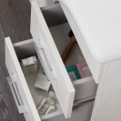 Mobile bagno venice larice bianco cm 85 con lavabo e specchio DH 142-PV20085-LB