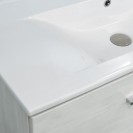 Mobile bagno sospeso serie betty con lavabo e specchio 90 cm larice bianco DH 142-PB20090-LB