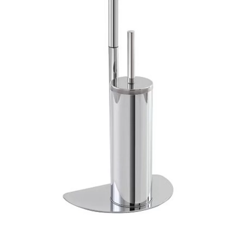 22x18x70 Cm Piantana Portarotolo E Scopino In Acciaio Inox By - 7