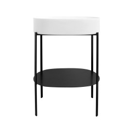 Set console nero con lavabo bianco satinato Idrobric SETCONLAVBIST