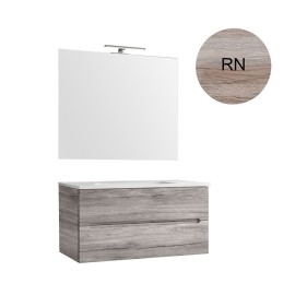 Composizione bagno sopesa linea talia 90 cm rovere nodi DH 142-DMA90-RN