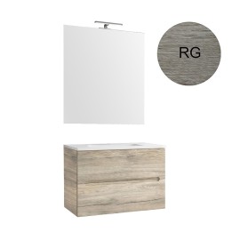 Mobile bagno rovere grigio sospeso linea talia da 70 cm DH 142-DMA70-RG