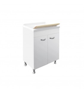 Lavatoio 2 ante con mobile in idrofugo e tavola in legno 60x50 Dh 140-101-6050