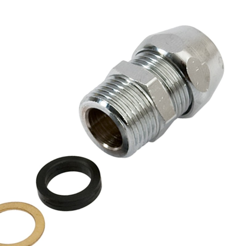 Doppio nipples completo con guarnizioni, ranelle e anelli tagliati Idrobric N0329 B10