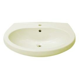 Lavabo eco in ceramica champagne monoforo sospeso 62 cm LINPH 180-E100-M62
