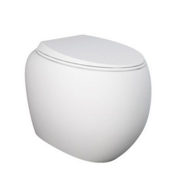 Vaso filo muro cloud rimless bianco opaco Rak Ceramics 182-P400-BM