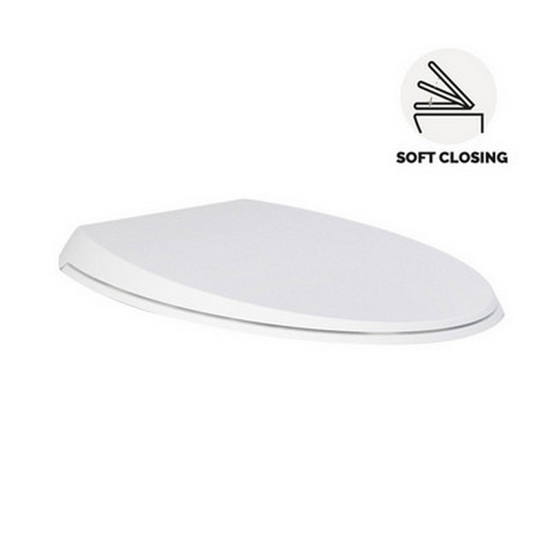 Sedile wc bianco alpino serie Cloud con soft closing Rak Ceramics 182-P901