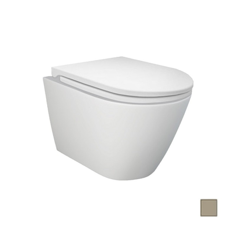 Vaso sospeso feeling rimless cappuccino opaco Rak Ceramics 182-F411-CM Vaso sospeso feeling rimless cappuccino opaco Rak Ceramics 182-F411-CM