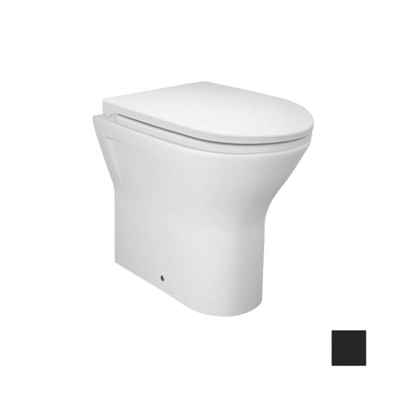 Vaso filo muro feeling rimless nero opaco Rak Ceramics 182-F400-NM