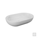 Lavabo da appoggio ovale feeling bianco opaco Rak Ceramics 182-F112-BM