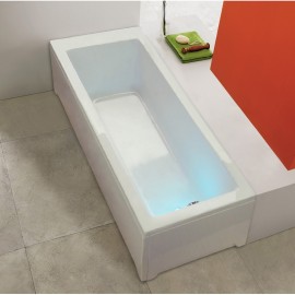 Guscio vasca 160 x 70 cm con pannelli rettangolare serie agata Glass 1989 101-6220-70160