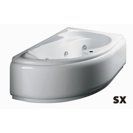 Vasca idromassaggio 150x100 destra angolare serie grazia con pannello Glass 1989 101-75150-DX