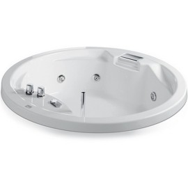 Vasca idromassaggio tonda modello sally con rubinetteria bordo vasca Glass 1989 101-75156