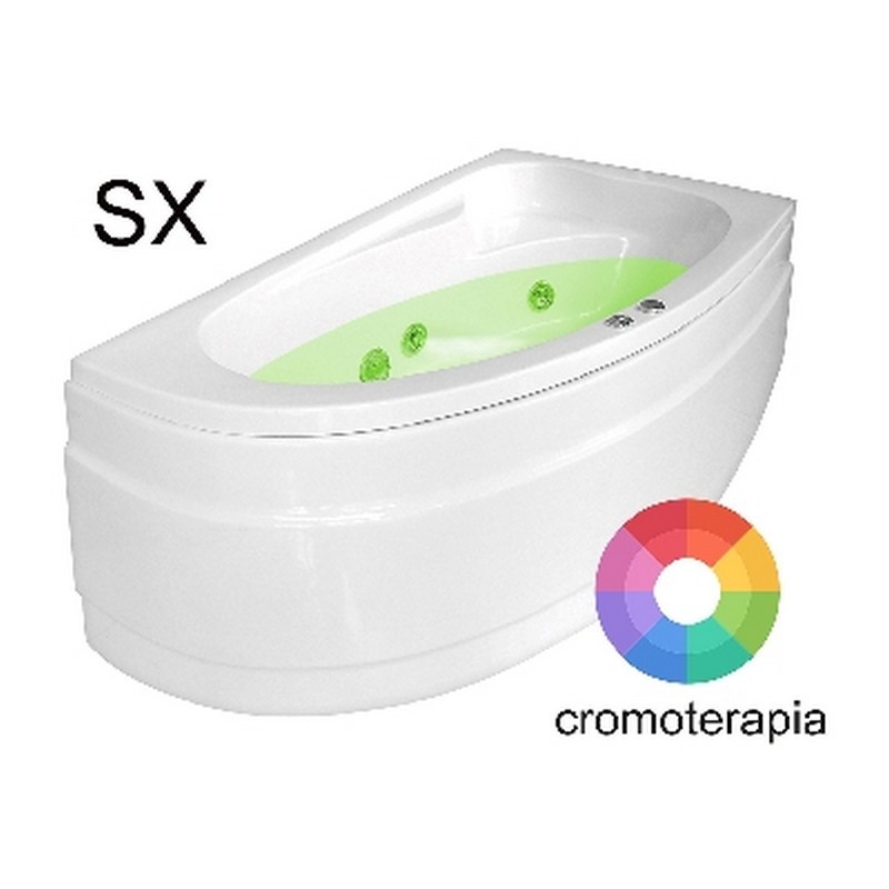 Vasca idromassaggio angolare destra zaira cromoterapia 160x90  101-76161-DX Vasca idromassaggio angolare destra zaira cromoterapia 160x90  101-76161-DX