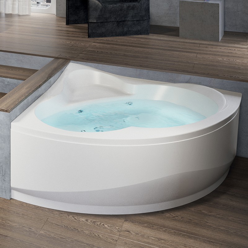 Vasca Hydro 135 x 135 cm angolare simmetrica semicircolare serie Una Novel 101-8601-HY Vasca Hydro 135 x 135 cm angolare simmetrica semicircolare serie Una Novel 101-8601-HY