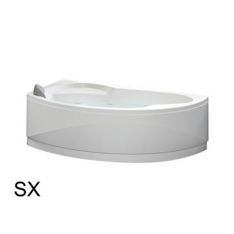 Vasca Hydro 165x85 cm angolare asimmetrica semicircolare versione DESTRA serie Vogue Novel 101-8620-HYDX Vasca Hydro 165x85 cm angolare asimmetrica semicircolare versione DESTRA serie Vogue Novel 101-8620-HYDX