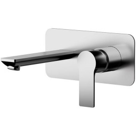 Miscelatore monocomando lavabo da incasso con piastra orizzontale in ottone cromato serie Energy Remer EY15