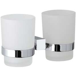 Porta bicchiere/spazzolini doppio da muro - serie sq Remer SQ16