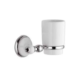 Portabicchiere in ceramica bianco - serie epoca Remer EP15